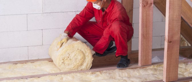 Attic insulation installation service.